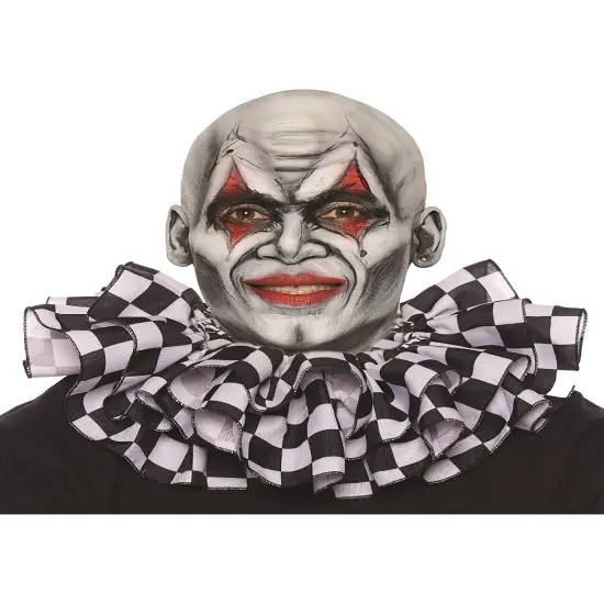 Adults Circus Harlequin White Black Clown Collar Costume Accessory {1}