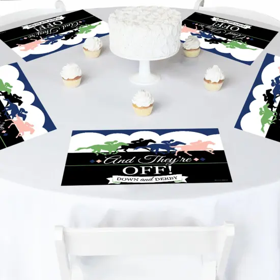 Big Dot of Happiness Kentucky Horse Derby - Paper Horse Race Party Coloring Sheets - Activity Placemats - Set of 16 {4}