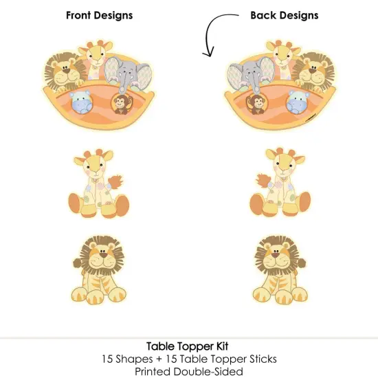Big Dot of Happiness Noah's Ark - Baby Shower Centerpiece Sticks - Table Toppers - Set of 15 {6}
