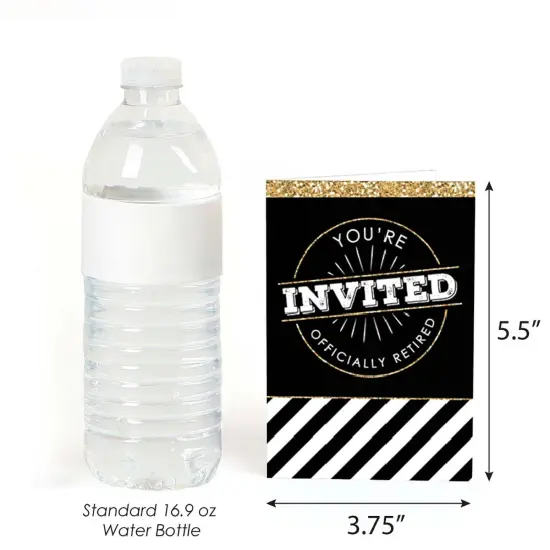 Big Dot of Happiness Happy Retirement - Fill In Retirement Party Invitations (8 count) {4}