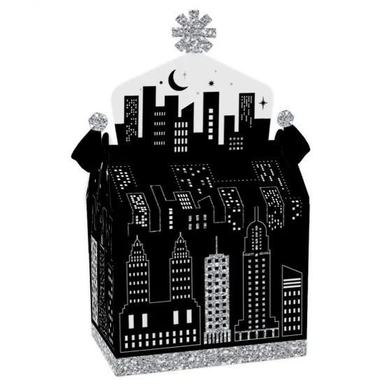 Big Dot of Happiness Nighttime City Skyline - Treat Box Party Favors - New York Party Goodie Gable Boxes - Set of 12 {1}