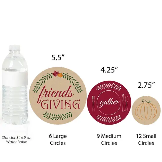 Big Dot of Happiness Friends Thanksgiving Feast - Friendsgiving Party Giant Circle Confetti - Party Decorations - Large Confetti 27 Count {4}