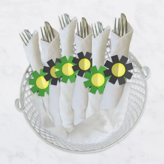 Big Dot of Happiness You Got Served - Tennis - Baby Shower or Tennis Ball Birthday Party Paper Napkin Holder - Napkin Rings - Set of 24 {4}