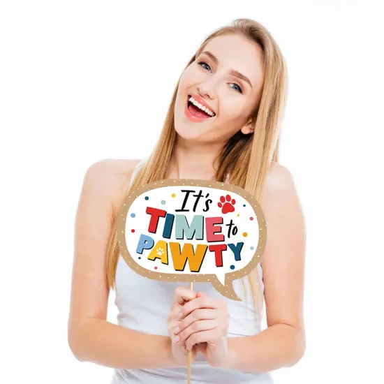 Big Dot of Happiness Funny Happy Gotcha Day - Dog and Cat Pet Adoption Party Photo Booth Props Kit - 10 Piece {3}