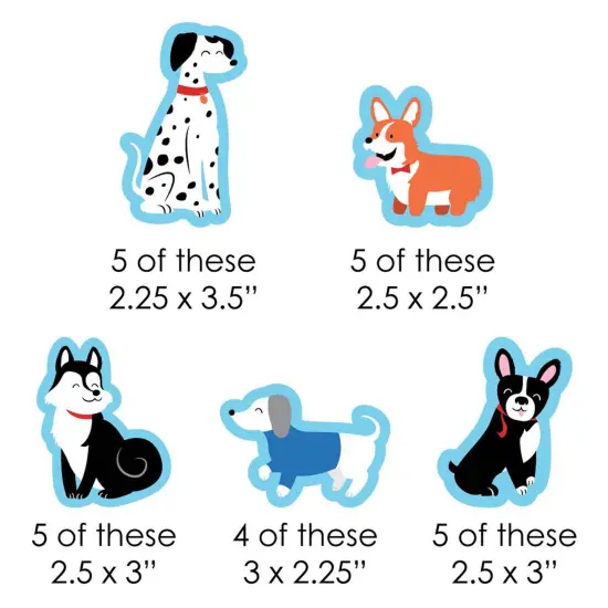 Big Dot of Happiness Pawty Like a Puppy - DIY Shaped Dog Baby Shower or Birthday Party Cut-Outs - 24 Count {3}
