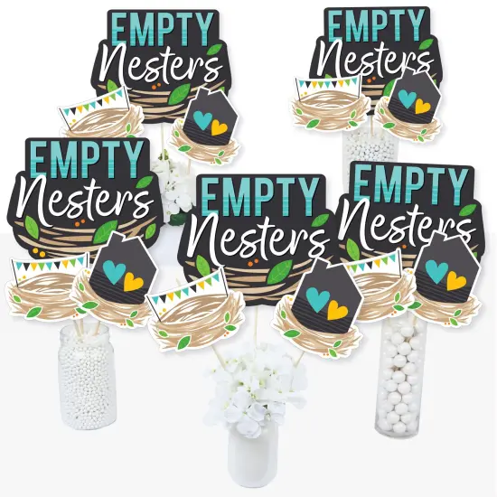 Big Dot of Happiness Empty Nesters - Empty Nest Party Centerpiece Sticks - Table Toppers - Set of 15 {3}