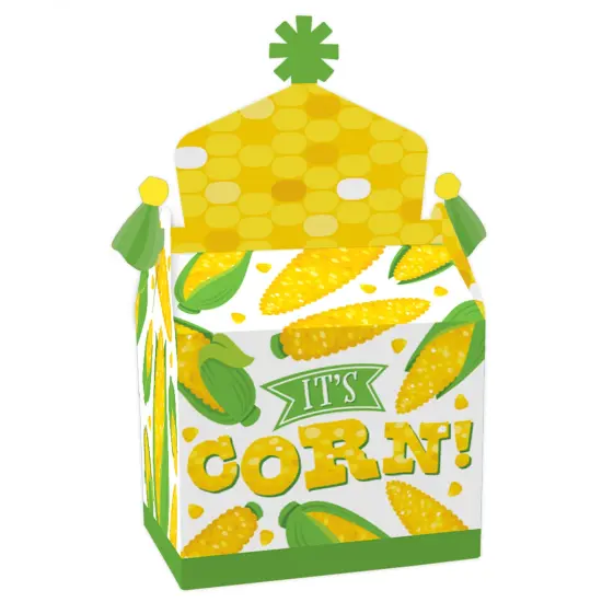 Big Dot of Happiness It's Corn - Treat Box Party Favors - Fall Harvest Party Goodie Gable Boxes - Set of 12 {1}