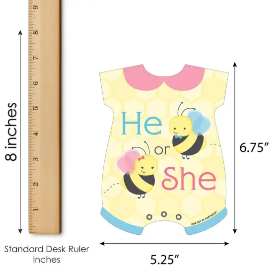 Big Dot of Happiness What Will it Bee - Picture Bingo Cards and Markers - Gender Reveal Shaped Bingo Game - Set of 18 {6}