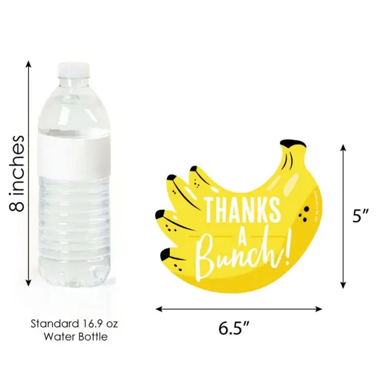 Big Dot of Happiness Let's Go Bananas - Shaped Thank You Cards - Tropical Party Thank You Note Cards with Envelopes - Set of 12 {7}