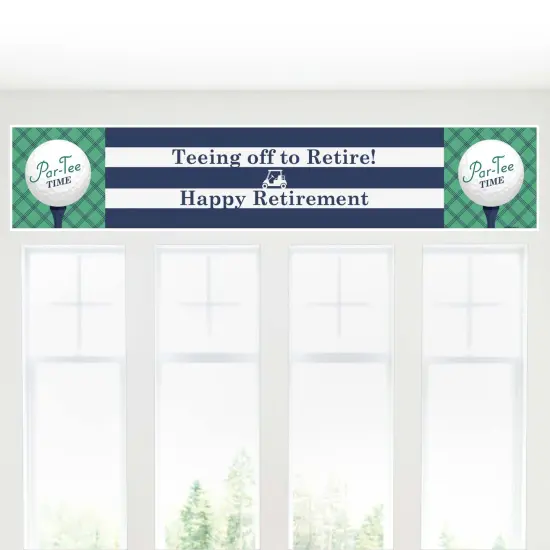 Big Dot of Happiness Par-Tee Time - Golf - Retirement Party Decorations Party Banner {6}