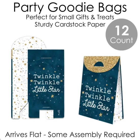 Big Dot of Happiness Twinkle Twinkle Little Star - Baby Shower or Birthday Gift Favor Bags - Party Goodie Boxes - Set of 12 {7}