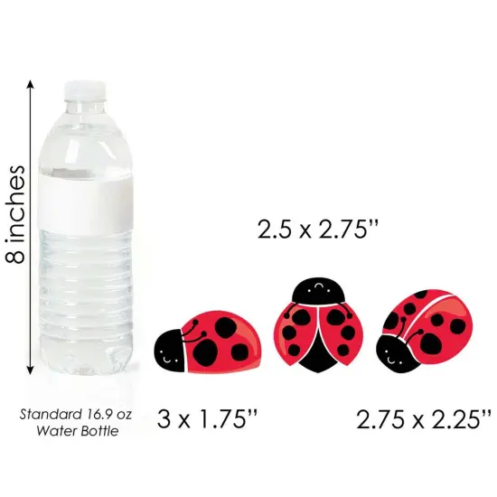 Big Dot of Happiness Happy Little Ladybug - DIY Shaped Baby Shower or Birthday Party Cut-Outs - 24 Count {6}