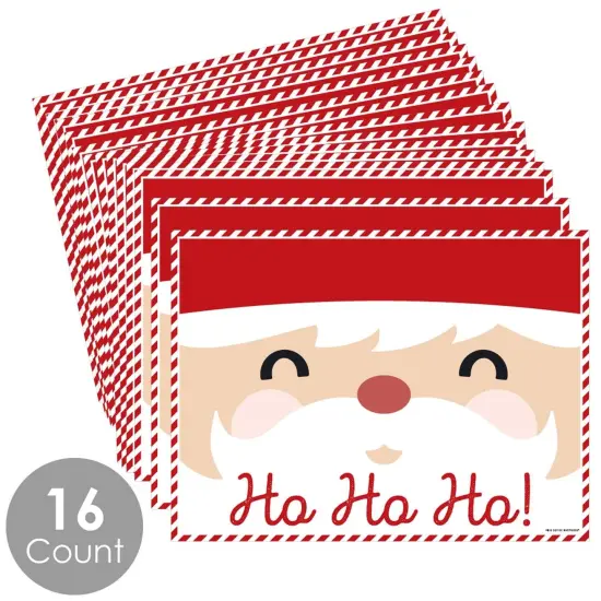 Big Dot of Happiness Jolly Santa Claus - Party Table Decorations - Christmas Party Placemats - Set of 16 {4}
