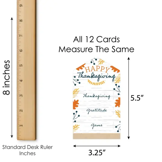 Big Dot of Happiness Happy Thanksgiving - Fall Harvest Party Game Pickle Cards - Thanksgiving Gratitude Game Pull Tabs - Set of 12 {6}