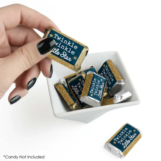 Big Dot of Happiness Twinkle Twinkle Little Star - Mini Candy Bar Wrapper Stickers - Baby Shower or Birthday Party Small Favors - 40 Count {3}