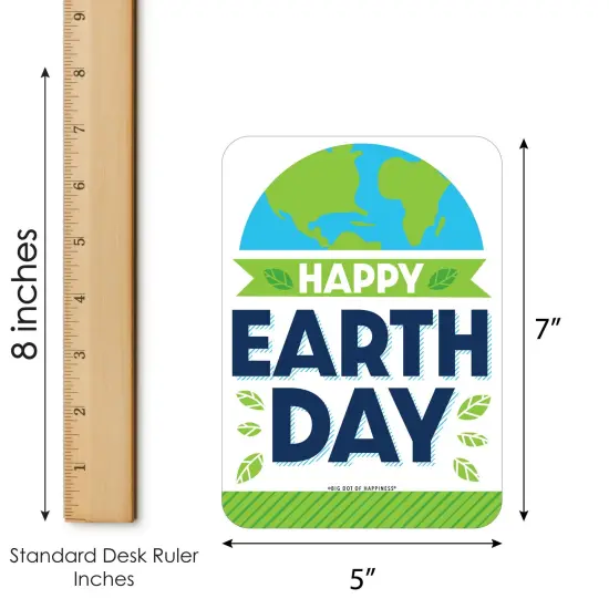 Big Dot of Happiness Happy Earth Day - Bingo Cards and Markers - Save the Planet Party Shaped Bingo Game - Set of 18 {6}