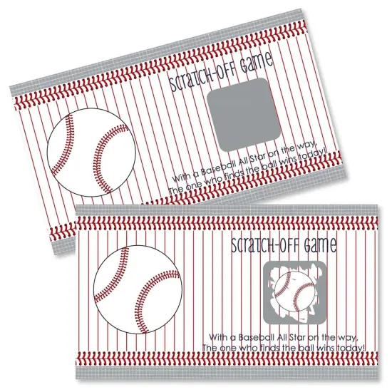 Big Dot of Happiness Batter Up - Baseball - Baby Shower or Birthday Party Game Scratch Off Cards - 22 Count {1}