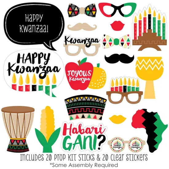 Big Dot of Happiness Happy Kwanzaa - Party Photo Booth Props Kit - 20 Count {3}