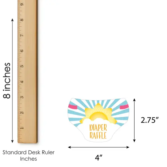 Big Dot of Happiness You Are My Sunshine - Diaper Shaped Raffle Ticket Inserts - Baby Shower Activities - Diaper Raffle Game - Set of 24 {4}