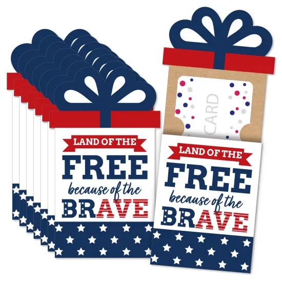 Big Dot of Happiness Happy Veterans Day - Patriotic Money and Gift Card Sleeves - Nifty Gifty Card Holders - Set of 8 {1}