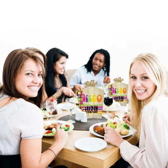 Big Dot of Happiness 70's Disco - Table Decorations - 1970s Disco Fever Party Fold and Flare Centerpieces - 10 Count {7}