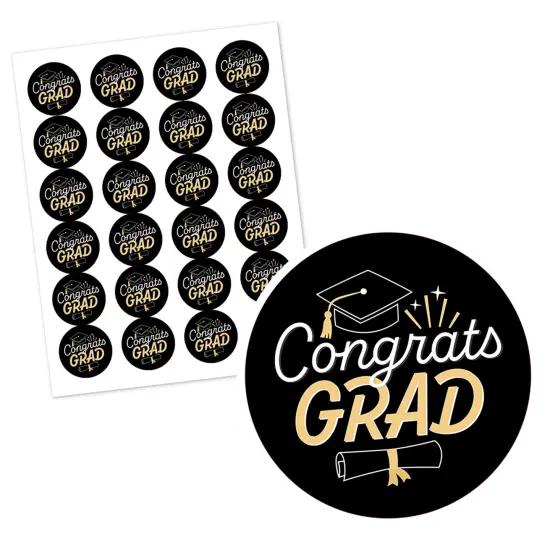 Big Dot of Happiness Goodbye High School, Hello College - Graduation Party Circle Sticker Labels - 24 Count {3}