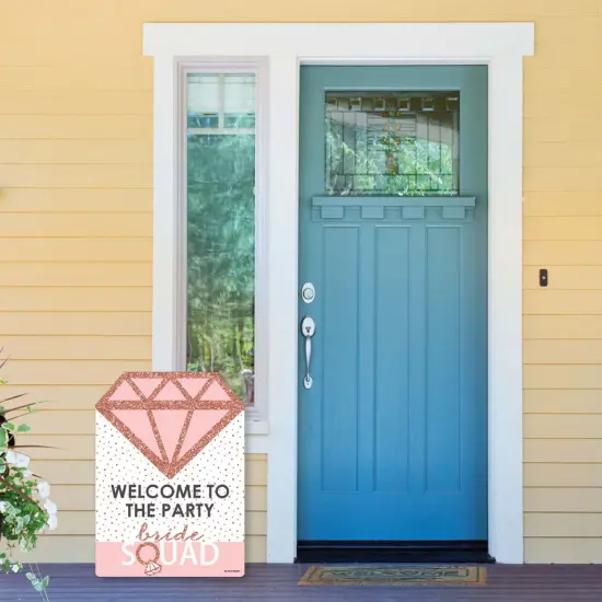 Big Dot of Happiness Bride Squad - Party Decorations - Rose Gold Bridal Shower or Bachelorette Party Welcome Yard Sign {6}