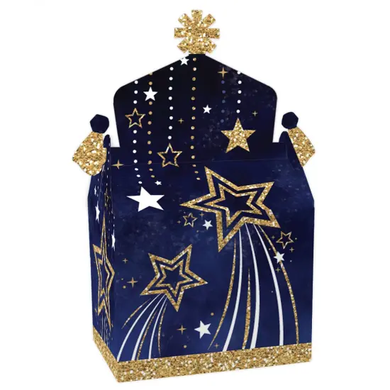 Big Dot of Happiness Starry Skies - Treat Box Party Favors - Gold Celestial Party Goodie Gable Boxes - Set of 12 {1}