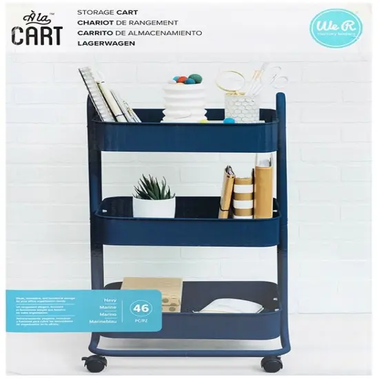 We R A La Cart Storage Cart-Navy {1}