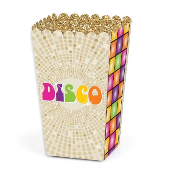 Big Dot of Happiness 70's Disco - 1970's Disco Fever Party Favor Popcorn Treat Boxes - Set of 12 {1}