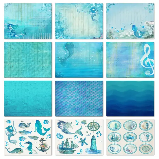 Little Birdie Cardstock Pack 6"X6" 24/Pkg-Songs of the Sea {5}