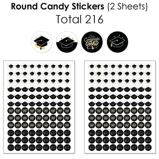 Big Dot of Happiness Hello College Graduation Party Candy Favor Sticker Kit - 304 Pieces {6}
