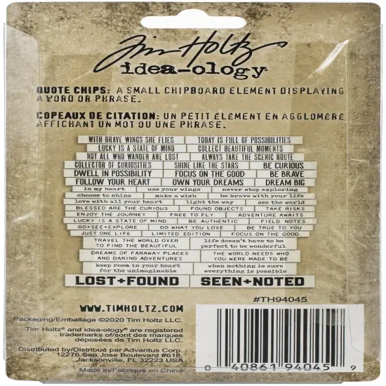 Idea-Ology Chipboard Quote Chips 47/Pkg-Theories {2}
