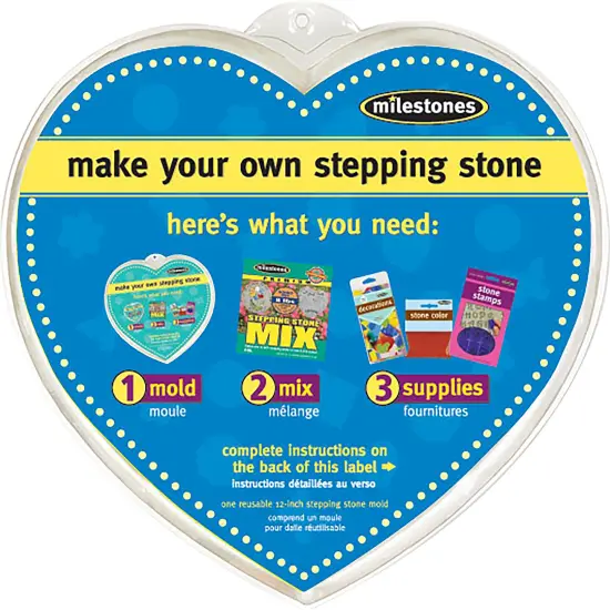 Milestones Stepping Stone Mold-Heart 12" {1}