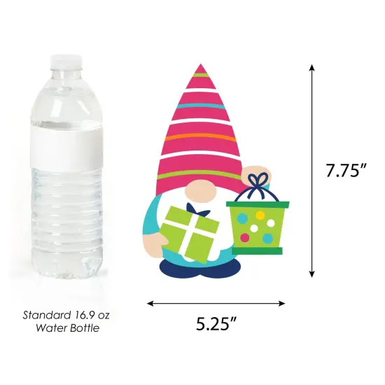 Big Dot of Happiness Gnome Birthday - Gnome Decorations DIY Happy Birthday Party Essentials - Set of 20 {6}