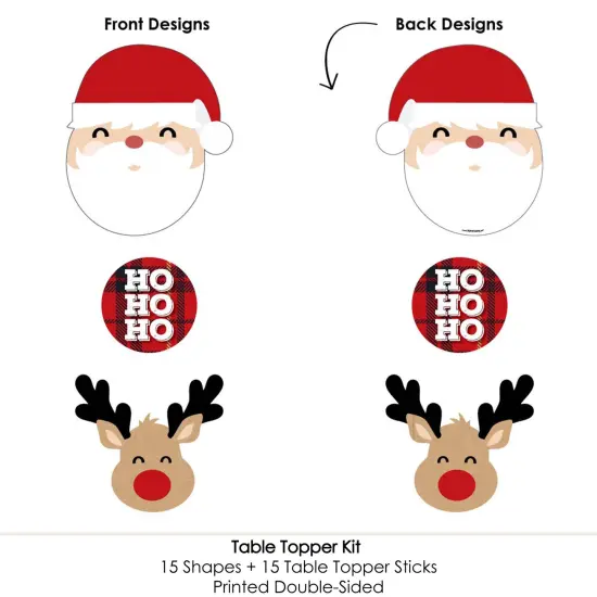Big Dot of Happiness Jolly Santa Claus - Christmas Party Centerpiece Sticks - Table Toppers - Set of 15 {6}
