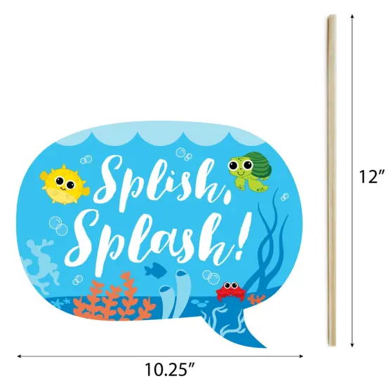 Big Dot of Happiness Under the Sea Critters - Birthday Party or Baby Shower Photo Booth Props Kit - 20 Count {7}