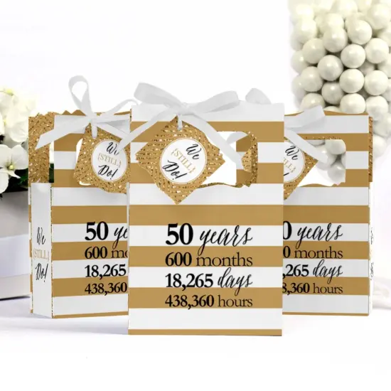Big Dot of Happiness We Still Do - 50th Wedding Anniversary Party Favor Boxes - Set of 12 {4}