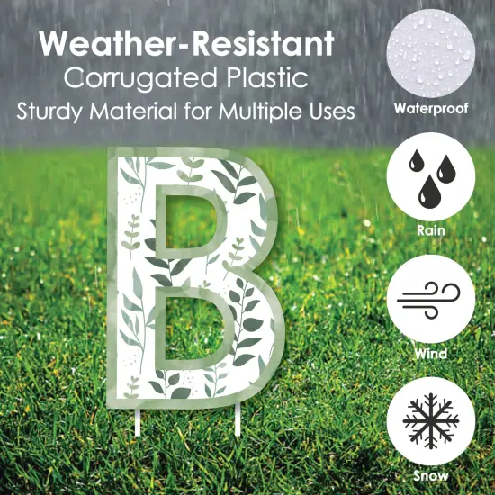 Big Dot of Happiness Boho Botanical Baby - Yard Sign Outdoor Lawn Decorations - Greenery Baby Shower Yard Signs - BABY {4}