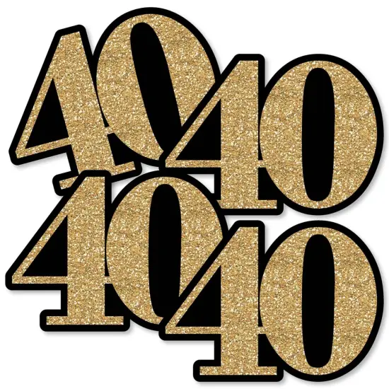 Big Dot of Happiness Adult 40th Birthday - Gold - Decorations DIY Party Essentials - Set of 20 {3}