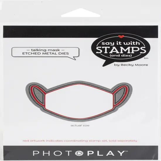 PhotoPlay Say It With Stamps Die Set-Talking Mask {1}