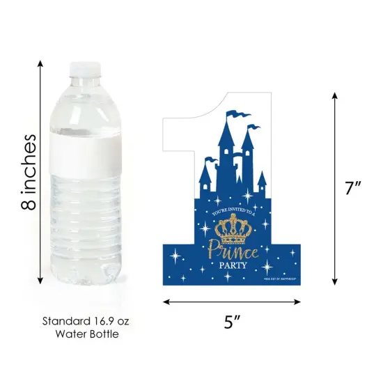 Big Dot of Happiness 1st Birthday Royal Prince Charming - Shaped Fill-in Invites - First Birthday Party Invitation Cards with Envelopes - Set of 12 {6}