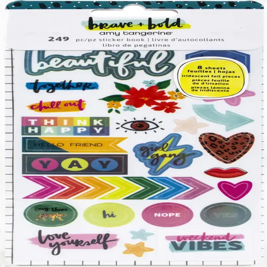 Amy Tan Brave & Bold Icon & Phrase Mini Sticker Book {1}