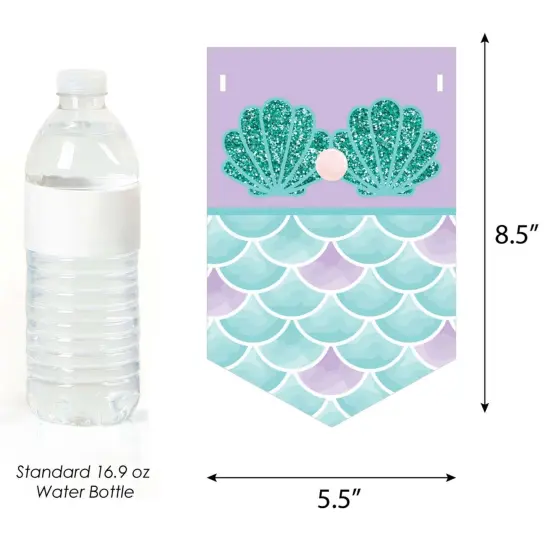 Big Dot of Happiness Trading The Tail for A Veil - Mermaid Bachelorette Party or Bridal Shower Bunting Banner - Bachelorette Party Decorations {3}