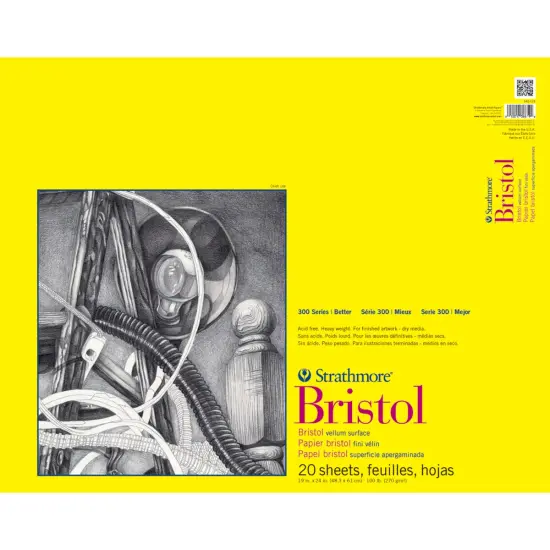 Strathmore Bristol Vellum Paper Pad 19"X24"-20 Sheets {1}