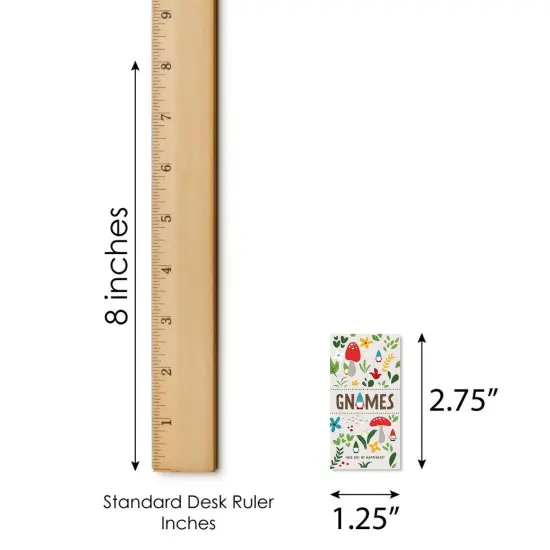 Big Dot of Happiness Garden Gnomes - Mini Candy Bar Wrapper Stickers - Forest Gnome Party Small Favors - 40 Count {6}