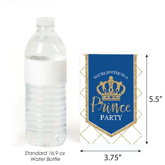 Big Dot of Happiness Royal Prince Charming - Fill In Baby Shower or Birthday Party Invitations (8 count) {4}