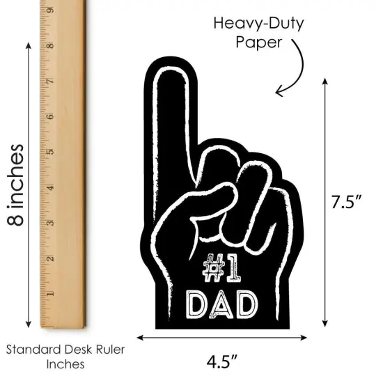Big Dot of Happiness My Dad is Rad - Number 1 Dad Hand Paper Decorations DIY Father's Day Essentials - Set of 20 {6}