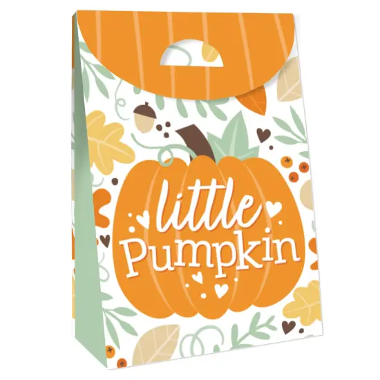 Big Dot of Happiness Little Pumpkin - Fall Birthday or Baby Shower Gift Favor Bags - Party Goodie Boxes - Set of 12 {4}