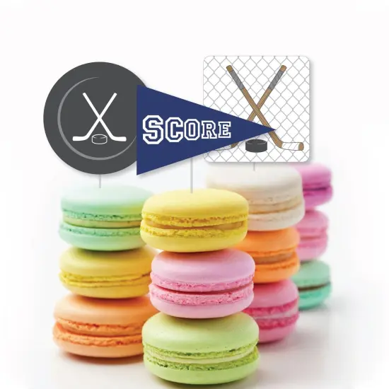 Big Dot of Happiness Shoots and Scores - Hockey - DIY Shaped Baby Shower or Birthday Party Cut-Outs - 24 Count {4}